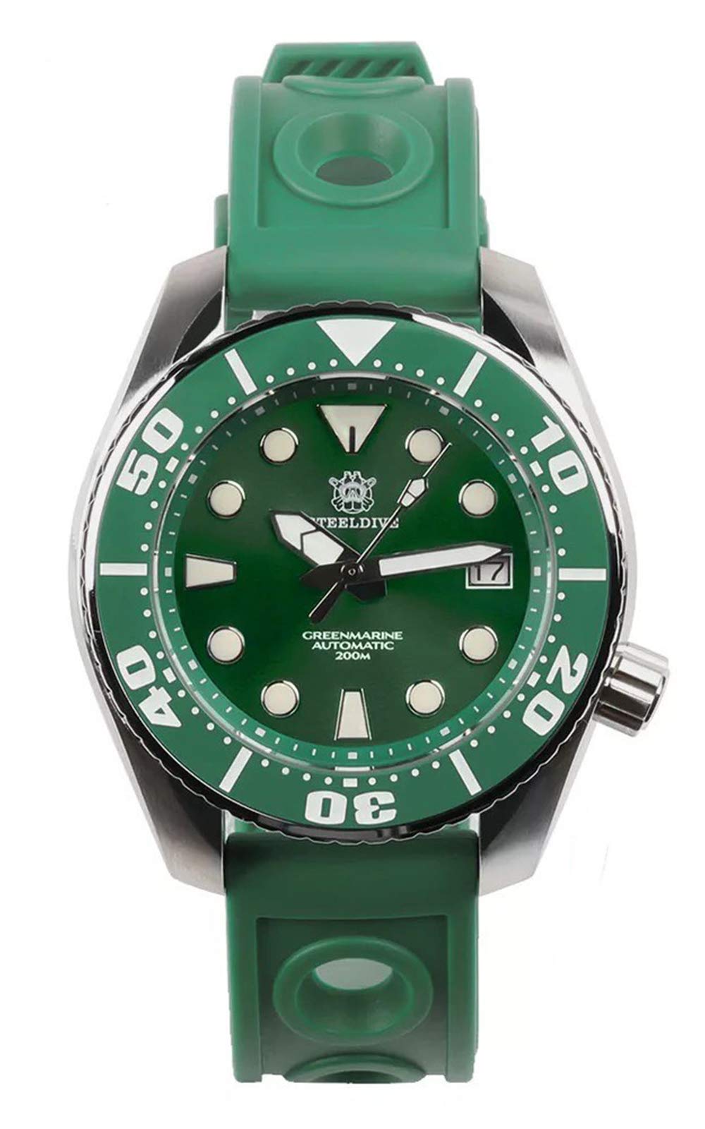時計 Steeldive SD1953 Automatic Watch Green Steeldive Men's Automatic Watch SD1953 Stainless Steel NH35